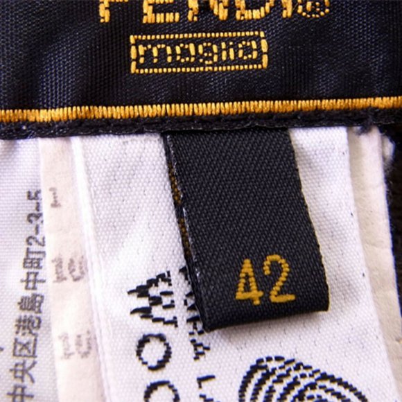 Authentic Fendi scarf Zucca �~ pecan gray gray brown Women Men Auth - Picture 9 of 9